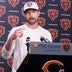 May 10, 2025; Lake Forest, IL, USA; Chicago Bears offensive coordinator Declan Doyle answers questions after rookie minicamp at Halas Hall.