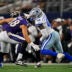 Aug 16, 2025; Arlington, Texas, USA; Baltimore Ravens tight end Charlie Kolar (88) and Dallas Cowboys defensive end Donovan Ezeiruaku (41) in action during the game between the Dallas Cowboys and the Baltimore Ravens at AT&T Stadium.