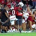 Sep 6, 2025; Tuscaloosa, Alabama, USA; Alabama Crimson Tide running back AK Dear (0) avoids a tackle by Louisiana Monroe Warhawks defensive back Carl Fauntroy (8) as he sprints to the endzone during the second half at Saban Field at Bryant-Denny Stadium.