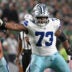 Sep 4, 2025; Philadelphia, Pennsylvania, USA; Dallas Cowboys guard Tyler Smith (73) blocks against the Philadelphia Eagles at Lincoln Financial Field.