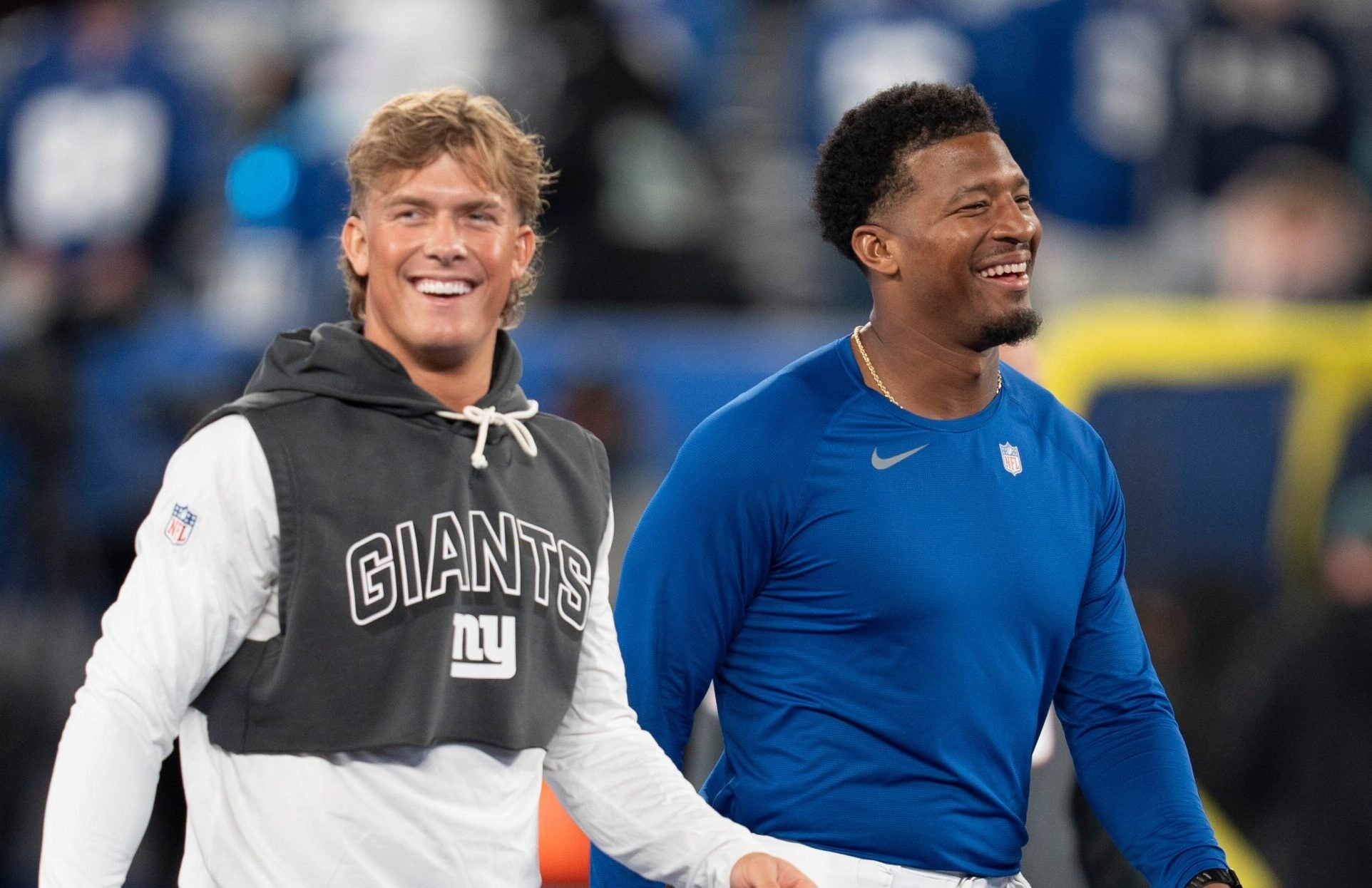Jaxson Dart injury Jameis Winston QB trade New York Giants