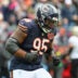 Chicago Bears defensive tackle Shemar Turner (95) reacts against the New Orleans Saints during the second half at Soldier Field.
