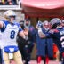 Nov 1, 2025; Montreal, Quebec, Canada; Winnipeg Blue Bombers quarterback Zach Collaros (8) passes the ball as Montreal Alouettes line backer Tyrice Beverette (26) closes in during the third quarter at Percival-Molson stadium.