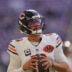 Nov 16, 2025; Minneapolis, Minnesota, USA; Chicago Bears quarterback Caleb Williams (18) warms up before a game against the Minnesota Vikings at U.S. Bank Stadium.
