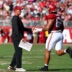 Nov 22, 2025; Tuscaloosa, Alabama, USA; Alabama Crimson Tide head coach Kalen DeBoer high fives Alabama Crimson Tide offensive lineman Michael Carroll (64) during the first half against the Eastern Illinois Panthers at Saban Field at Bryant-Denny Stadium.