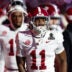 Dec 19, 2025; Norman, OK, USA; Alabama Crimson Tide wide receiver Rico Scott (11) against the Oklahoma Sooners during the CFP National Playoff First Round at Gaylord Family Oklahoma Memorial Stadium.
