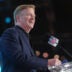 Apr 23, 2026; Pittsburgh, PA, USA; NFL commissioner Roger Goodell during the 2026 NFL Draft at Acrisure Stadium.