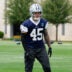 May 1, 2026; Frisco, TX, USA; Dallas Cowboys linebacker Justin Barron (45) on the field during practice at the Ford Center at the Star Training Facility in Frisco, Texas.