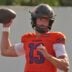 Orlando Storm quarterback Jack Plummer (13) looks for an open receiver during the UFL playoff game against the DC Defenders at Daytona Stadium on June 7, 2026.