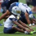 Jun 16, 2026; Dallas, TX, USA; Dallas Cowboys wide receiver George Pickens (3) stretches before practice at the Ford Center at the Star Training Facility in Frisco, Texas.