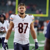 Aug 22, 2026; Cincinnati, Ohio, USA; Chicago Bears tight end Sam Roush (87) after a game against the Cincinnati Bengals at Paycor Stadium.