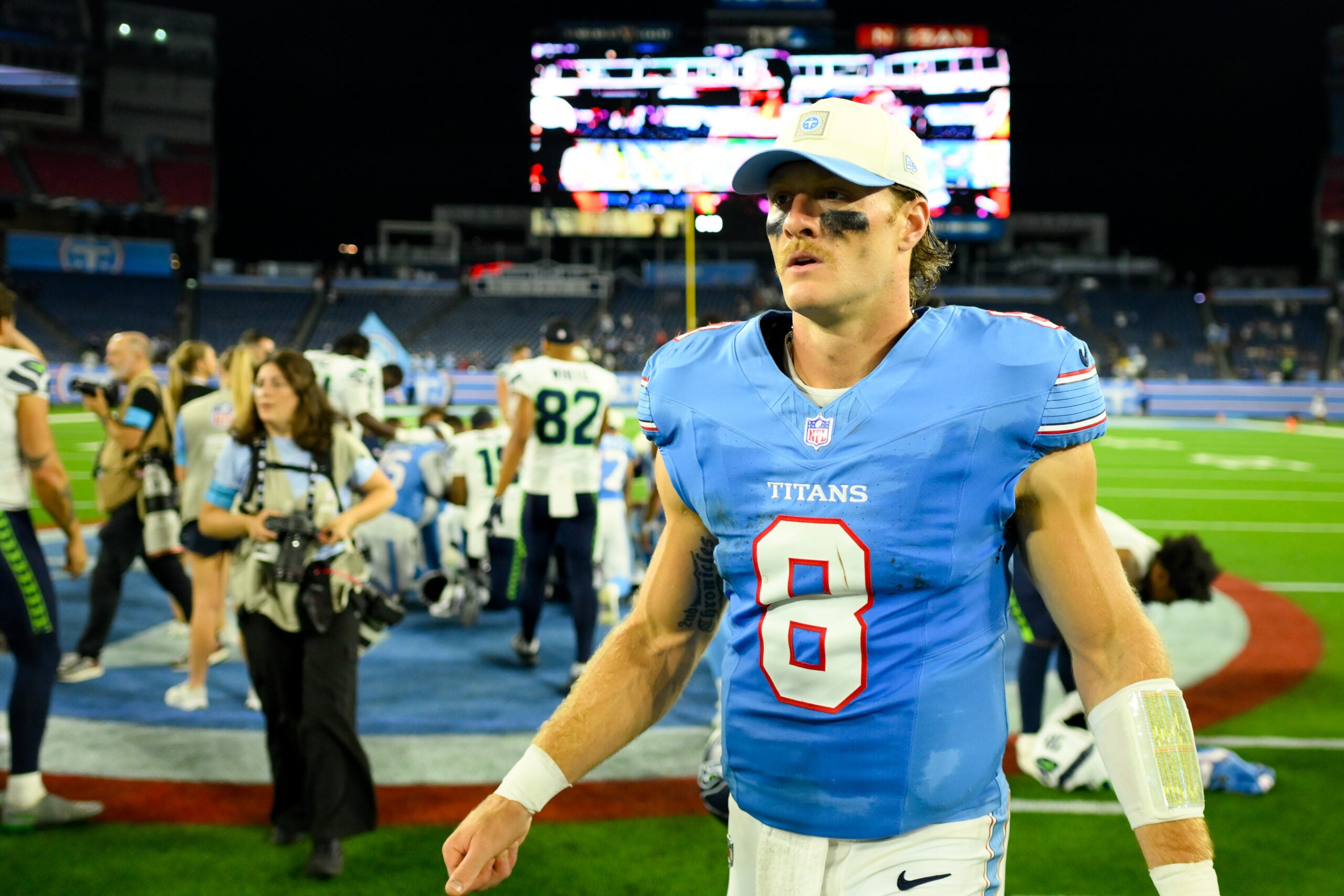 The New York Jets sign former Titans QB Will Levis to the practice squad.