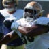 Defensive lineman Armel Mukam during a Notre Dame football practice at Irish Athletic Center on Tuesday, Aug. 25, 2026, in South Bend.