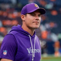 Aug 28, 2026; Denver, Colorado, USA; Minnesota Vikings head coach Kevin O'Connell before the game against the Denver Broncos at Empower Field at Mile High.
