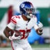 Aug 28, 2026; East Rutherford, New Jersey, USA; New York Giants running back Damon Bankston (37) carries the ball during the second half against the New York Jets at MetLife Stadium.