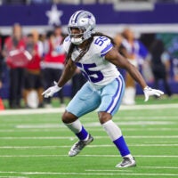 Aug 28, 2026; Arlington, Texas, USA; Dallas Cowboys linebacker Jaishawn Barham (55) on defense during the first half against the New Orleans Saints at AT&T Stadium.
