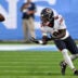 Aug 29, 2026; Nashville, Tennessee, USA; Chicago Bears wide receiver Zavion Thomas (81) makes a catch against the Tennessee Titans during the second quarter at Nissan Stadium.