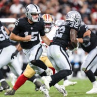 Las Vegas Raiders quarterback Fernando Mendoza rookie Week 1 vs. Miami Dolphins