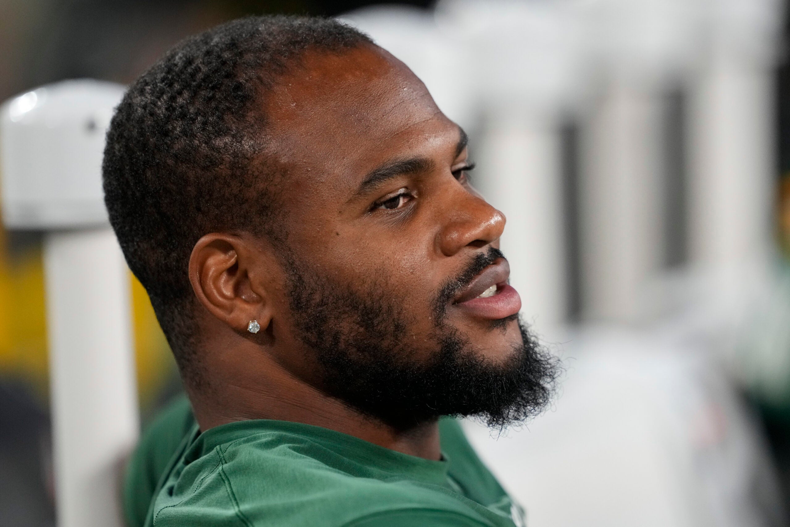 Aug 28, 2026; Green Bay, Wisconsin, USA; Green Bay Packers defensive lineman Micah Parsons (1) during the game against the Arizona Cardinals at Lambeau Field.
