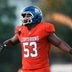 Christian Academy of Louisvilles Kellan Hall (53) celebrates after sacking Owensboro High Schools Tyson Biggs (16) in the first half at Centurion Stadium in Louisville. August 28, 2026