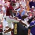 Sep 5, 2026; Tuscaloosa, AL, USA; Alabama wide receiver Ryan Coleman-Williams (1) drops a pass during the first quarter of the game with East Carolina at Saban Field in Bryant-Denny Stadium.