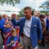 Florida head coach Jon Sumrall meets the crowd during Gator Walk before an NCAA football game at Steve Spurrier Field at Ben Hill Griffin Stadium in Gainesville, FL on Saturday, September 5, 2026.