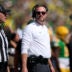 Sep 5, 2026; Eugene, Oregon, USA; Oregon Ducks head coach Dan Lanning asks for a video review during the second half in a game against the Boise State Broncos at Autzen Stadium.