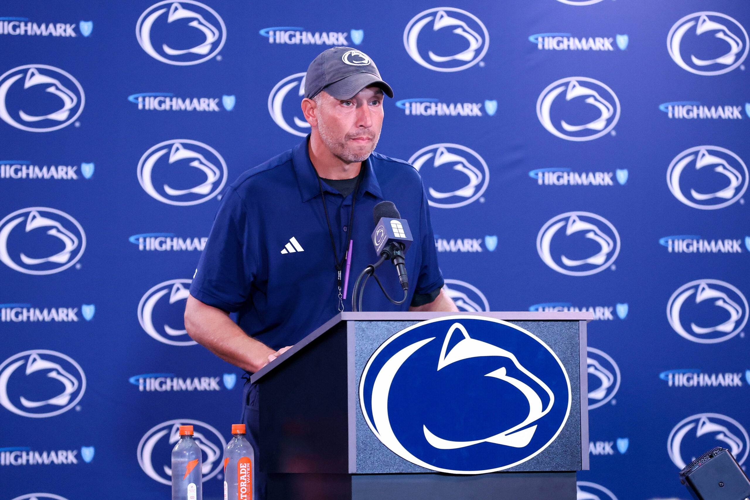 Penn State Nittany Lions head coach Matt Campbell wide receiver Koby Howward