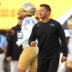 Sep 5, 2026; Berkeley, California, USA; UCLA Bruins head coach Bob Chesney (center) talks to UCLA Bruins linebacker Jalen Woods (left) before the game against the California Golden Bears at California Memorial Stadium.
