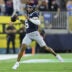 Sep 6, 2026; Nashville, Tennessee, USA; Mississippi Rebels quarterback Trinidad Chambliss (6) passes the ball down field against the Louisville Cardinals during the fourth quarter at Nissan Stadium.
