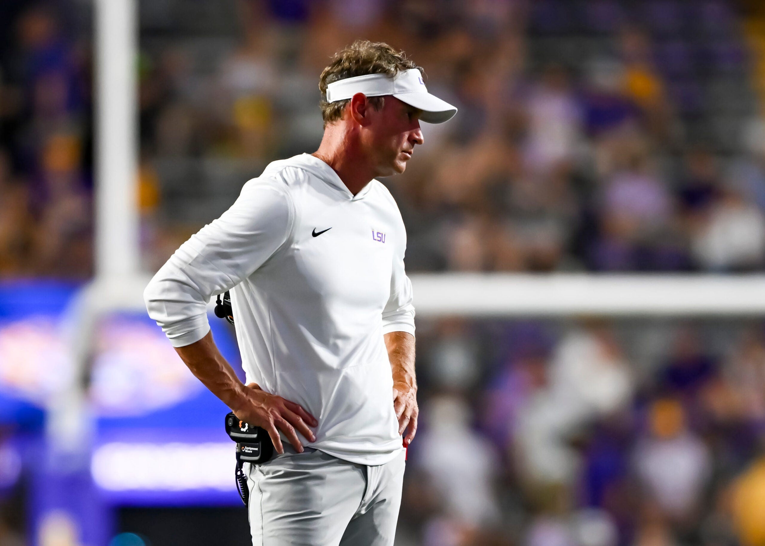 Tigers Head Coach Lane Kiffin, LSU Tigers take on the Clemson Tigers. September 5, 2026; Baton Rouge, Louisiana, USA; at Tiger Stadium.