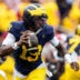 Michigan quarterback Bryce Underwood (19) runs against Oklahoma during the first half at Michigan Stadium in Ann Arbor on Saturday, Sept. 12, 2026.