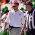 Oregon head coach Dan Lanning looks on as the Oregon Ducks face the Oklahoma State Cowboys on Sept. 12, 2026, at Boone Pickens Stadium in Stillwater, Oklahoma.