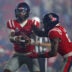 Sep 12, 2026; Oxford, Mississippi, USA; Mississippi Rebels quarterback Trinidad Chambliss (6) fakes the handoff to running back Kewan Lacy (5) during the fourth quarter against the Charlotte 49ers at Vaught-Hemingway Stadium.