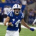 Sep 13, 2026; Indianapolis, Indiana, USA; Indianapolis Colts wide receiver Alec Pierce (14) warms up before the game between Ravens and Colts at Lucas Oil Stadium.