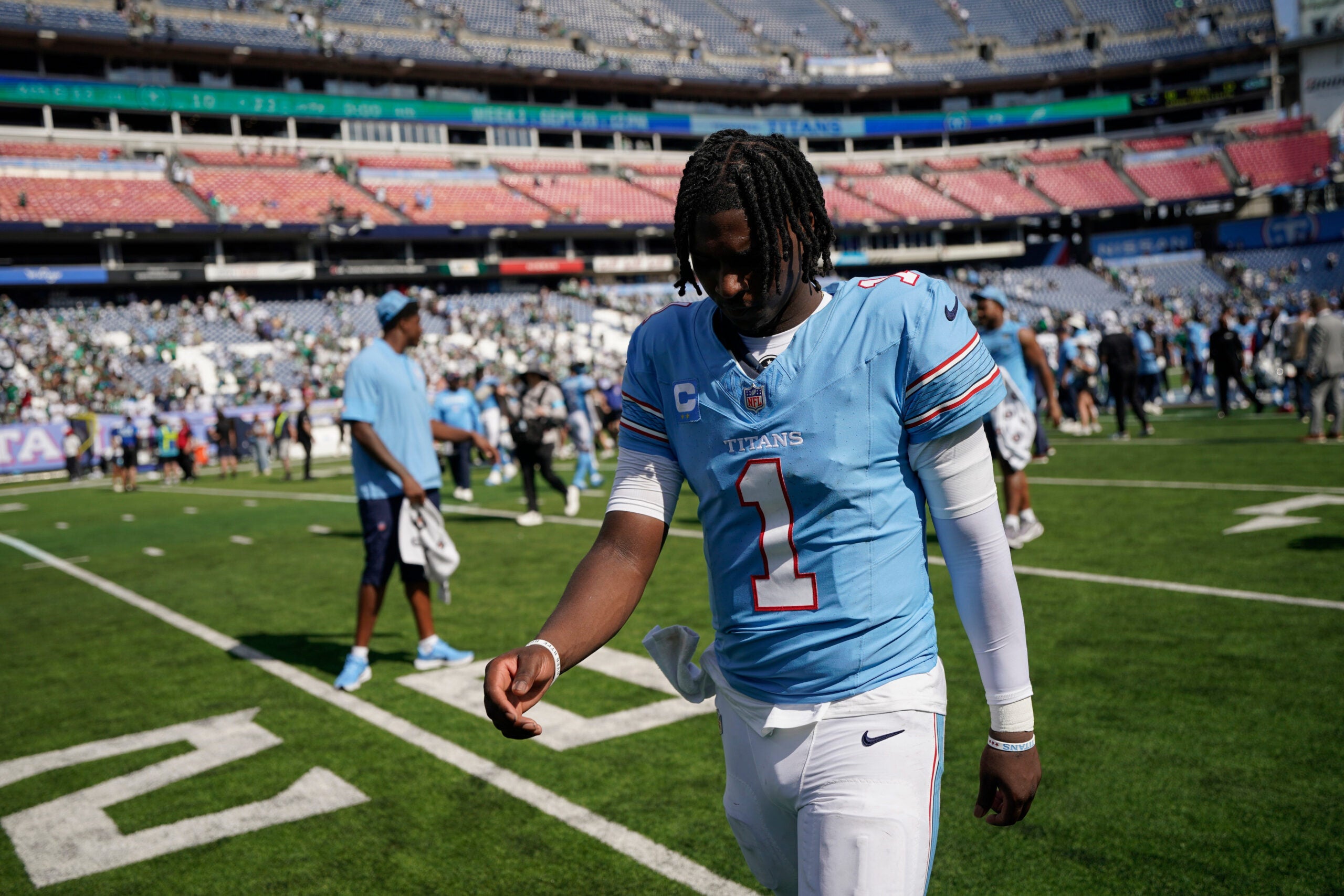 Cam Ward and Titans looked really bad in the Week 1 loss to the Jets.