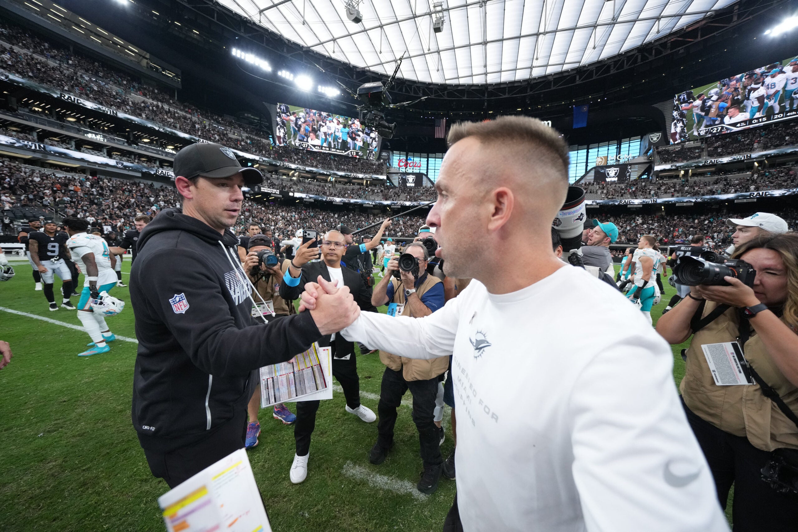 Las Vegas Raiders head coach Klint Kubiak