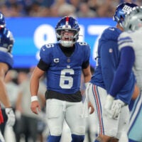 Jaxson Dart and the Giants offense will have to take on Aaron Donald and the Rams defense in Week 2.