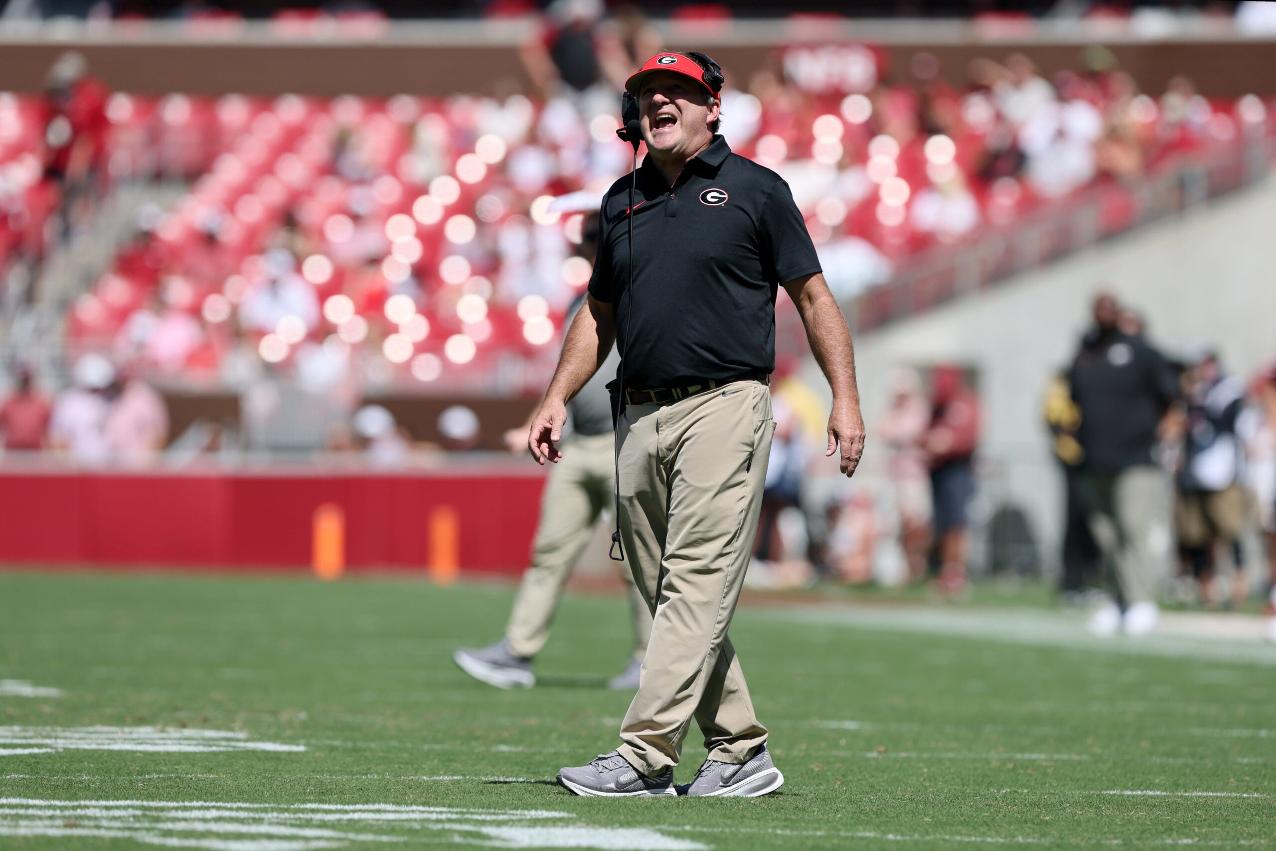 Georgia Bulldogs head coach Kirby Smart Oklahoma Sooners head coach Brent Venables