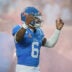 Sep 19, 2026; Oxford, Mississippi, USA; Mississippi Rebels quarterback Trinidad Chambliss (6) runs onto the field prior to the game against the Louisiana State Tigers at Vaught-Hemingway Stadium.
