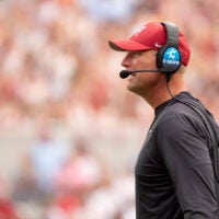 Sep 19, 2026; Tuscaloosa, AL, USA; Alabama head coach Kalen DeBoer coaches the Crimson Tide at Bryant-Denny Stadium. Alabama defeated Florida State 50-36.
