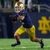 Notre Dame running back Nolan James Jr. (2) rushes the ball during a NCAA football game against Michigan State at Notre Dame Stadium on Saturday, Sept. 19, 2026, in South Bend.