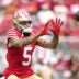 San Francisco 49ers wide receiver Mike Evans was carted off the field against the Arizona Cardinals.