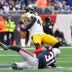 September 20, 2026; Foxborough, Massachusetts, USA; New England Patriots safety Kevin Byard III (31) tackles Pittsburgh Steelers wide receiver DK Metcalf (4) during the second half at Gillette Stadium.