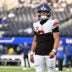 Sep 21, 2026; Inglewood, California, USA; New York Giants quarterback Jaxson Dart (6) warms up before a game agaimst the Los Angeles Rams at SoFi Stadium.