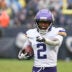 Sep 20, 2026; Chicago, Illinois, USA; Minnesota Vikings cornerback Isaiah Rodgers (2) reacts to a call during the second half against the Chicago Bears at Soldier Field.