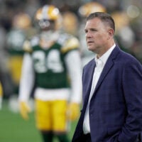 Green Bay Packers general manager Brian Gutekunst is shown before their game against the Atlanta Falcons Thursday, Sept. 24, 2026 at Lambeau Field in Green Bay, Wisconsin.