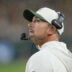 Sep 24, 2026; Green Bay, Wisconsin, USA; Green Bay Packers head coach Matt LaFleur looks on during the fourth quarter against the Atlanta Falcons at Lambeau Field.