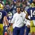 Sep 19, 2026; South Bend, Indiana, USA; Notre Dame Fighting Irish head coach Marcus Freeman celebrates a touchdown against the Michigan State Spartan during the second half at Notre Dame Stadium.