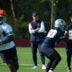 Sep 25, 2026; Rio de Janeiro, Brazil; Dallas Cowboys head coach Brian Schottenheimer watches during practice at the Clube de Regatas do Flamengo training ground.
